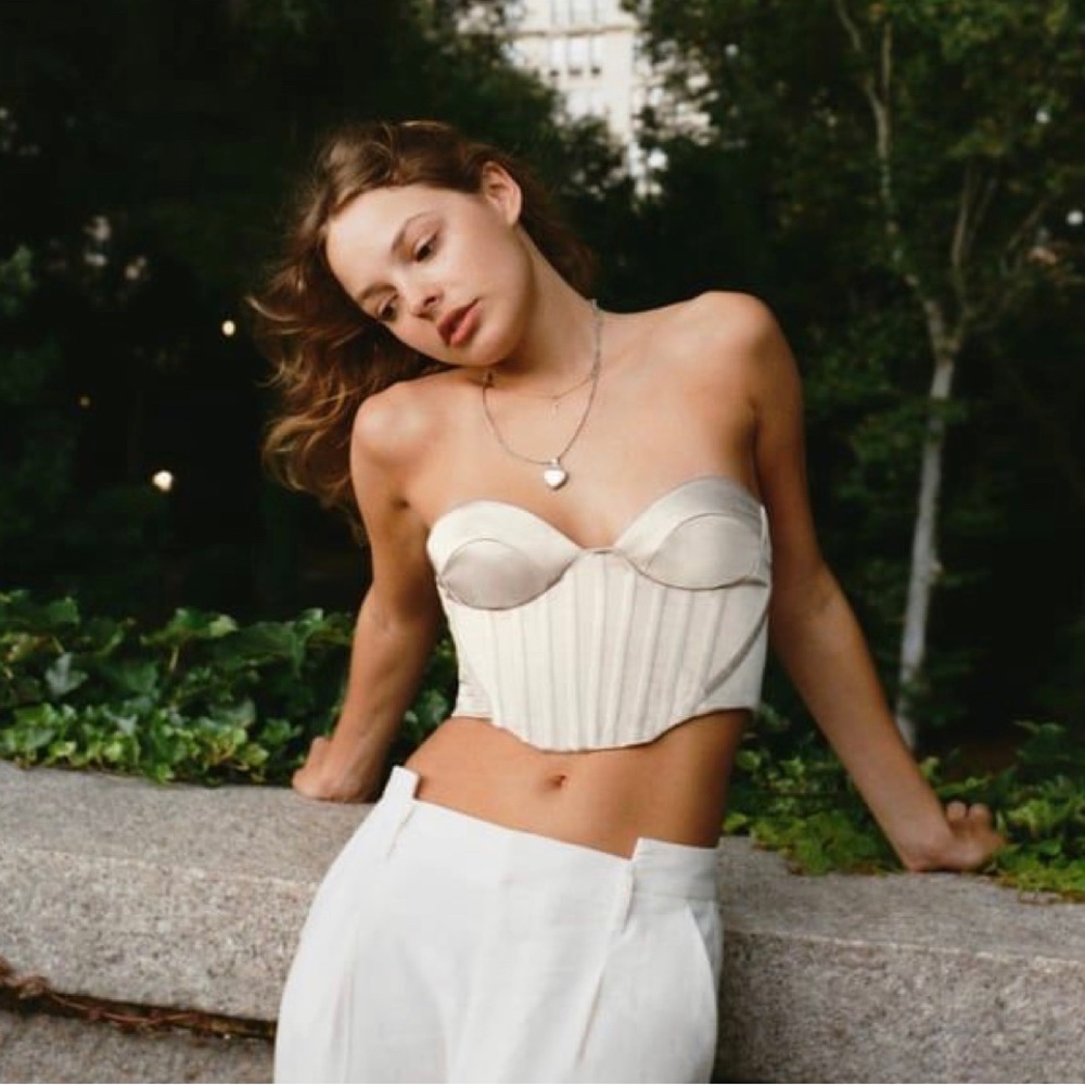 Discontinued Zara Satin Effect Corset Top